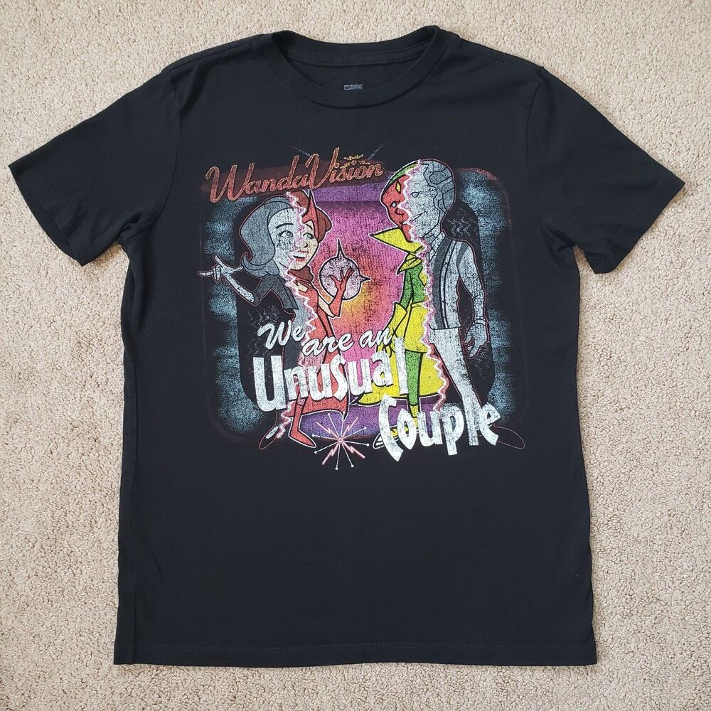 Marvel Studio Wanda Vision We Are An Unusual Couple Graphic T-shirt Youth Large